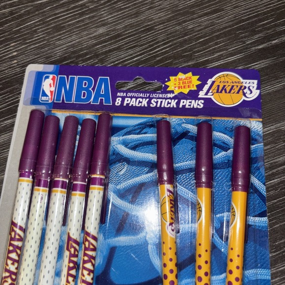 NBA Los Angeles Lakers Lot of 8 Pack Inch Pens NIB - Picture 2 of 5